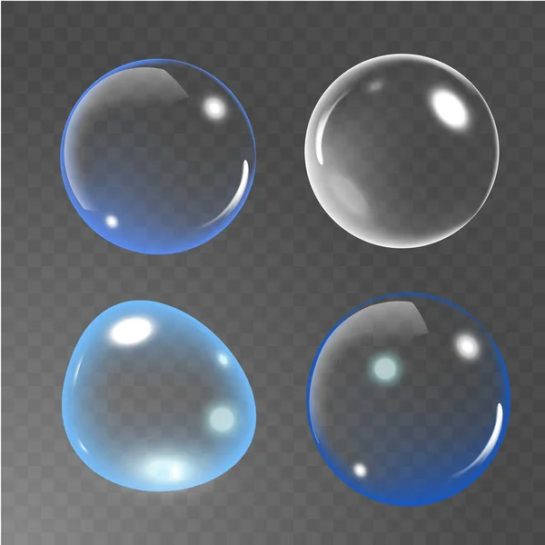 Blasen unter Wasser Vektor Illustration auf transparentem Hintergrund — Stockvektor