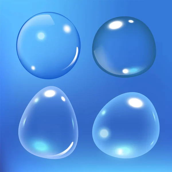 Bubliny pod vodou vektorové ilustrace na modrém pozadí — Stockový vektor