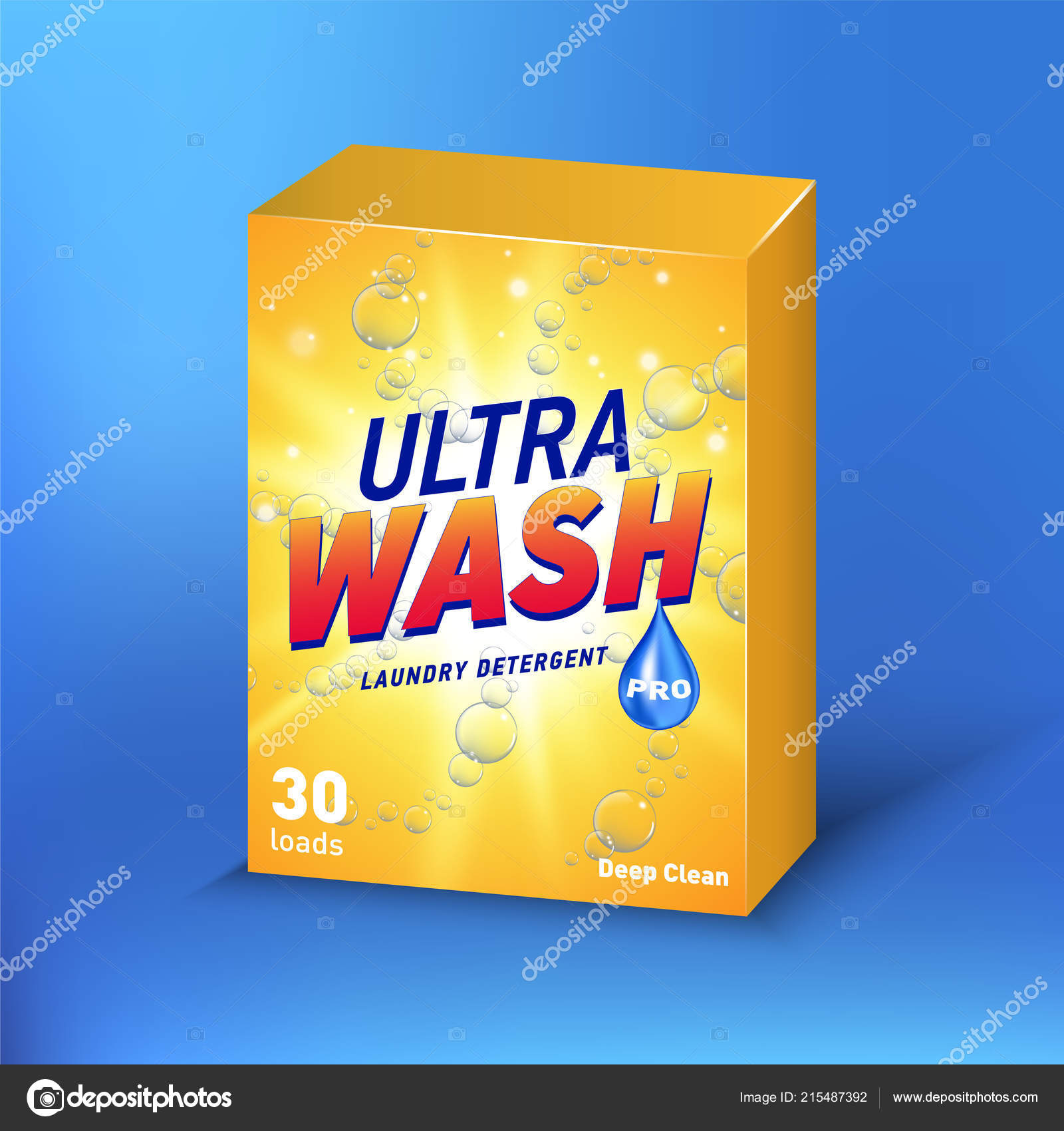 Download Powdered Detergent Design On Cardboard Package Vector Mockup Powder Washing Chemical Packaging Washing Bag Washing Cleaning Illustration Vector Image By C Mariaaverburg Vector Stock 215487392