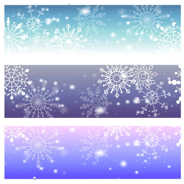 Schneeflocken auf blauem Hintergrund für Winterereignisse. — Stockvektor