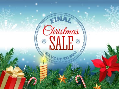 Noel indirimi afişi