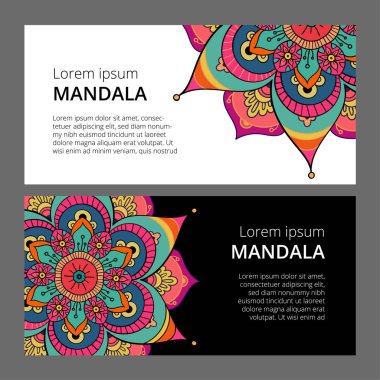Hint çiçek desenli madalyon afiş. Etnik Mandala süsleme. Tekstil, tebrik kartı, boyama kitabı, telefon durumda yazdırma için kullanılabilir.