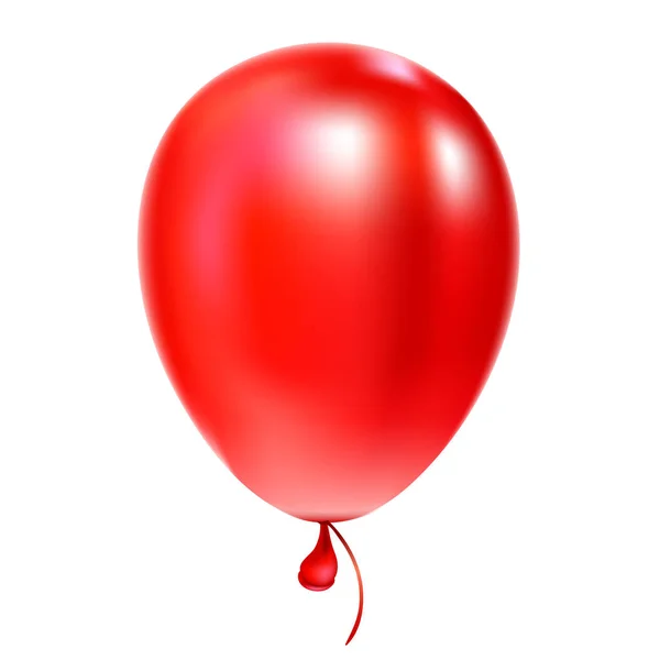 어두운 빨간색 헬륨 풍선 생일 baloon 흰색 배경에 파티와 행사 격리에 대 한 비행. 벡터 일러스트 레이 션 디자인 및 비즈니스에 대 한 — 스톡 벡터