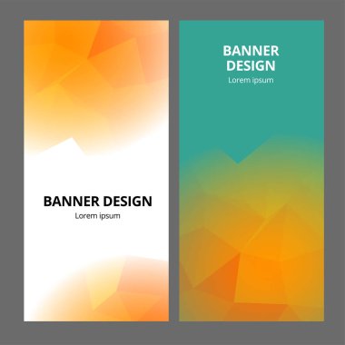 Modern Soyut banner arka plan şablonu tasarımı. Afiş kümesi