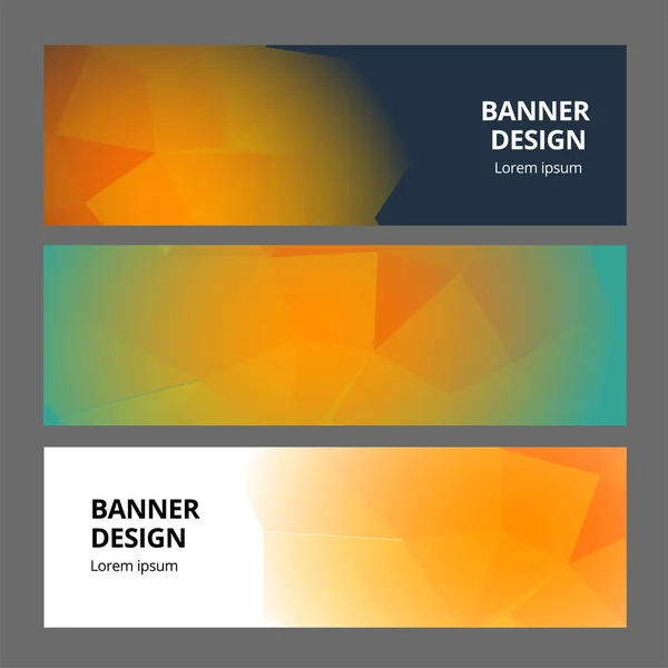 Design de modelo de fundo de banner abstrato moderno. Conjunto de banners — Vetor de Stock