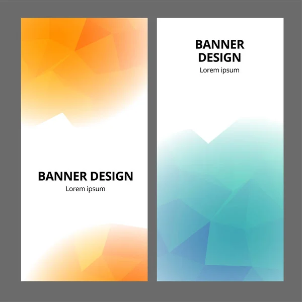 Moderní abstraktní banner pozadí šablony návrhu. Korouhev sada — Stockový vektor