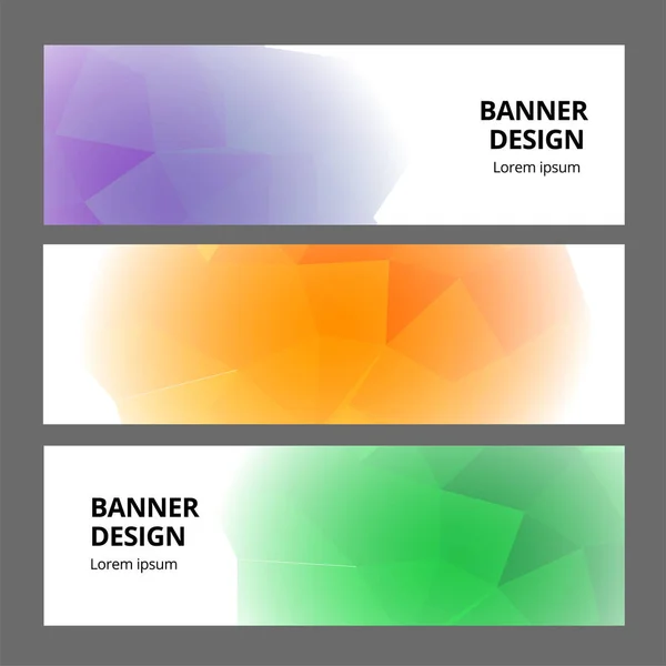 Σύγχρονη αφηρημένη banner φόντο πρότυπο σχεδιασμού. Σετ banner — Διανυσματικό Αρχείο