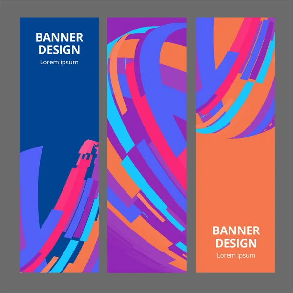 Banner bakgrund design. Färgade moderna abstrakta mall — Stock vektor