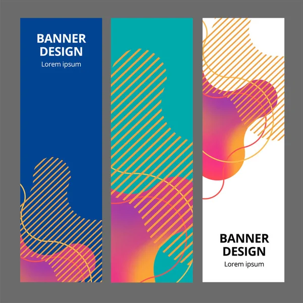 Banner bakgrund design. Färgade moderna abstrakta mall — Stock vektor