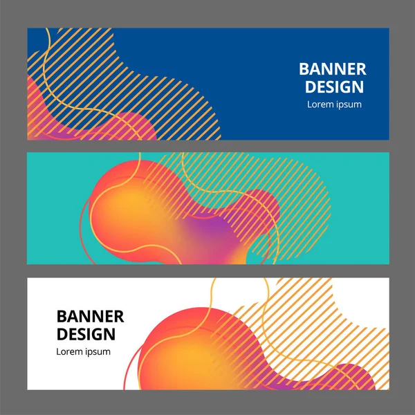 Banner de diseño de fondo. Plantilla abstracta moderna de color — Vector de stock