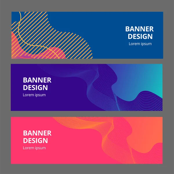 Banner design de fundo. Modelo abstrato moderno colorido — Vetor de Stock