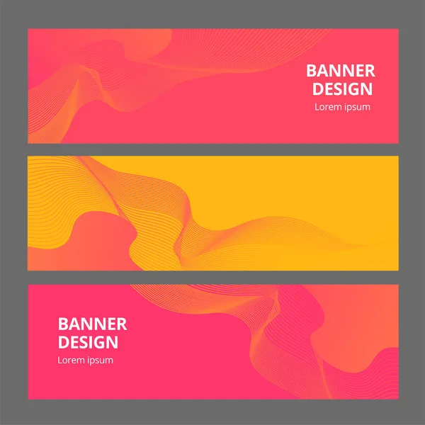 Banner background design. Colored modern abstract template — Stock Vector