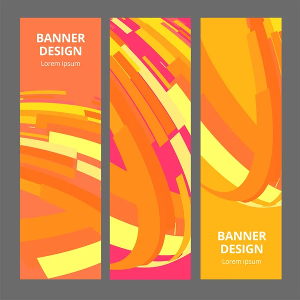 Banner background design. Colored modern abstract template — Stock Vector