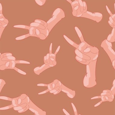 Zafer jest insan elinde çizimleri gösteren desen. Sorunsuz bir şekilde tekrarlanabilir.