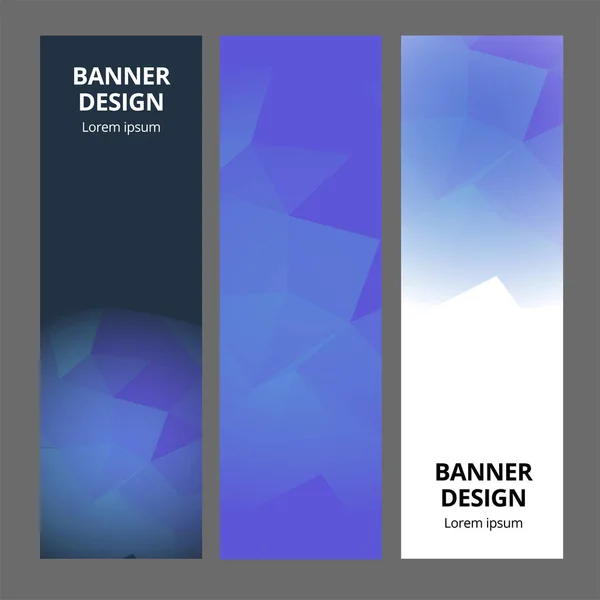Moderne abstrakte Banner polygonalen Hintergrund Vorlage Design. Banner gesetzt — Stockvektor
