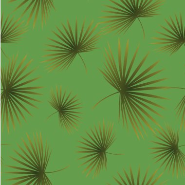 Tropik palmiye yaprakları, orman yaprakları pürüzsüz vektör çiçek desenli arka plan