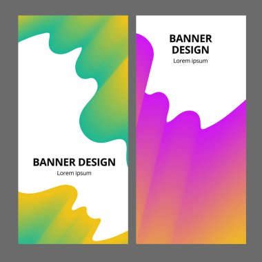 Renkli geometrik arka plan. Akışkan şekiller bileşimi. Soyut afiş şablonu. Eps10 vektörü.