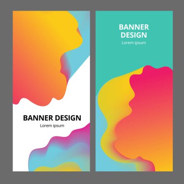 Renkli geometrik arka plan. Akışkan şekiller bileşimi. Soyut afiş şablonu. Eps10 vektörü.