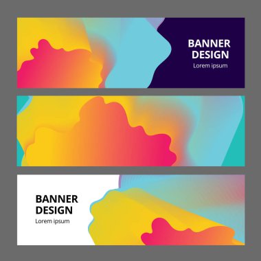 Renkli geometrik arka plan. Akışkan şekiller bileşimi. Soyut afiş şablonu. Eps10 vektörü.