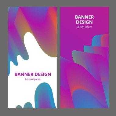 Renkli geometrik arka plan. Akışkan şekiller bileşimi. Soyut afiş şablonu. Eps10 vektör illüstrasyonu