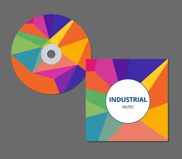 Plantilla de diseño de presentación de portada de CD con espacio de copia y efecto de onda, ilustración vectorial EPS10 editable . — Archivo Imágenes Vectoriales