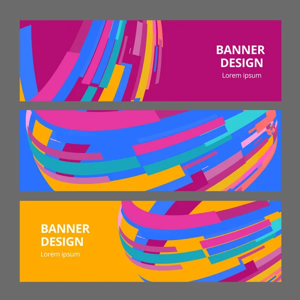 Σχεδιασμός banner φόντου. Χρωματισμένο σύγχρονο αφηρημένο πρότυπο — Διανυσματικό Αρχείο