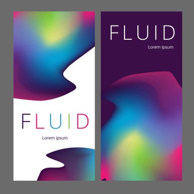 Renkli geometrik arka plan. Akışkan şekiller bileşimi. Soyut afiş şablonu. Eps10 vektörü.