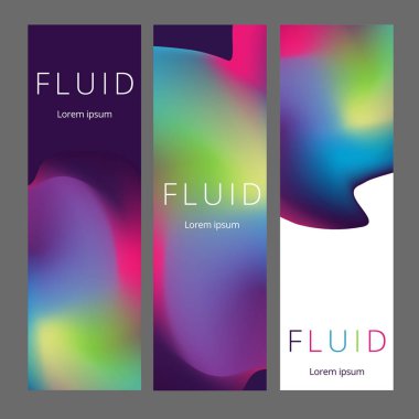 Renkli geometrik arka plan. Akışkan şekiller bileşimi. Soyut afiş şablonu. Eps10 vektörü.