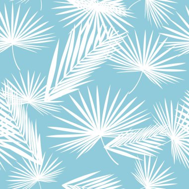 Vektör seamless modeli ile ve tropikal bırakır. Egzotik botanik arka plan tasarımı, spa, tekstil, hawaiian gömlek kozmetik için. Paket kağıdı, duvar kağıdı olarak en iyi