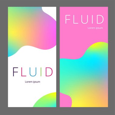 Renkli geometrik arka plan. Akışkan şekiller bileşimi. Soyut afiş şablonu. Eps10 vektörü.