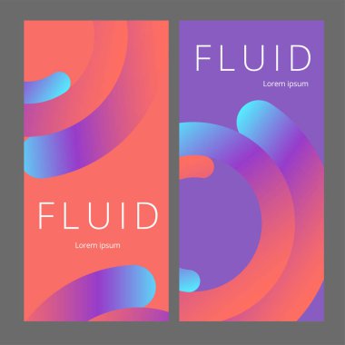 Renkli geometrik arka plan. Akışkan şekiller bileşimi. Soyut afiş şablonu. Eps10 vektörü.