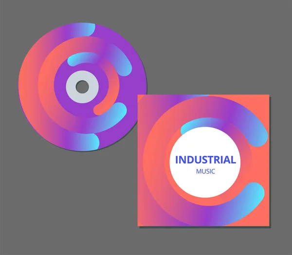 CD kapağı sunum tasarım şablonu Kopyala yer ve dalga etkisi, düzenlenebilir eps10 vektör çizim ile. — Stok Vektör
