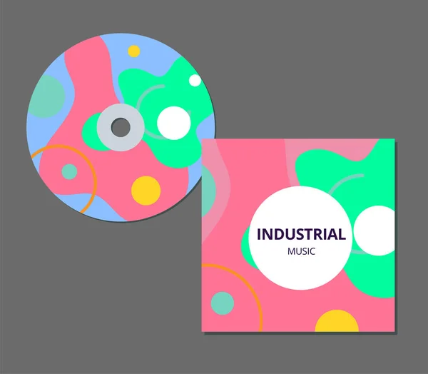 Plantilla de diseño de presentación de portada de CD con formas geométricas abstractas, ilustración vectorial EPS10 editable . — Archivo Imágenes Vectoriales