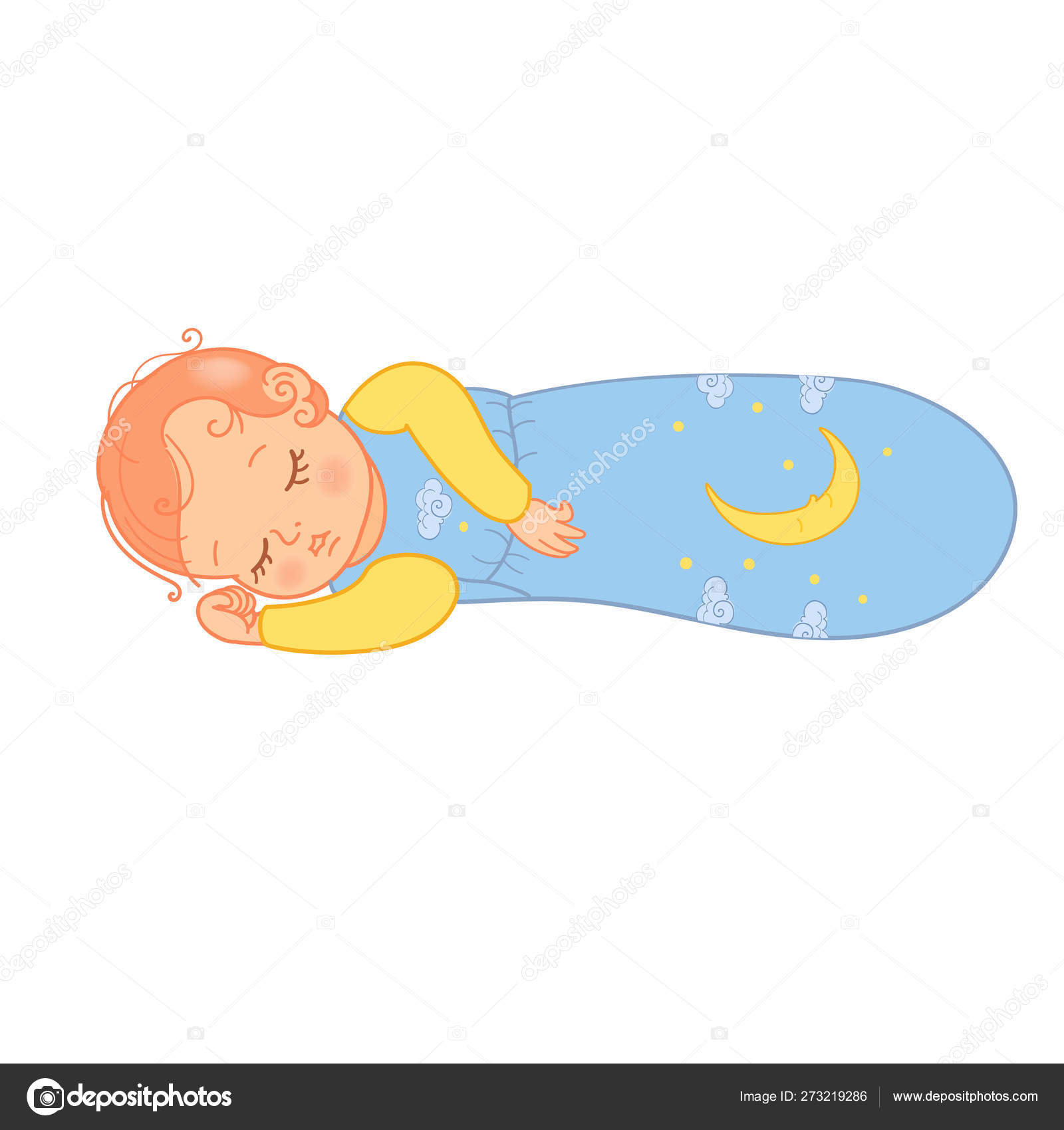 Bebê dos desenhos animados dormindo