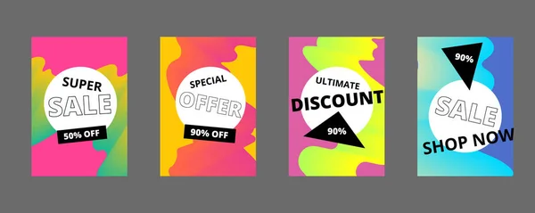 Banner web quadrado de promoção moderna para aplicativos móveis de mídia social. Venda elegante e fundos promocionais de desconto com padrão abstrato. Layouts de boletim de e-mail. —  Vetores de Stock