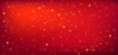 Kırmızı Noel arkaplanı ve Bokeh ışıkları. Metnin için yeri olan tatil kartı şablonu.
