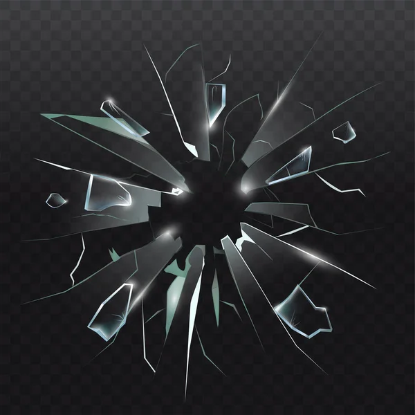 Premium Vector  Broken glass pieces. shattered glass on black