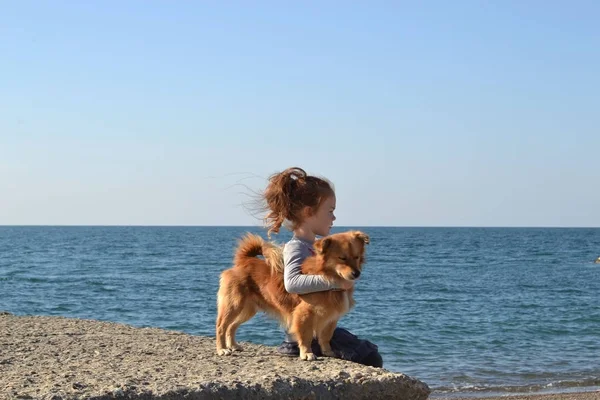 Kind Met Hond Foto — Stockfoto