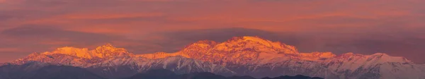 Cumbre Del Cerro Plomo Cordillera Los Andes Centrales Cubierta Nieve — Foto de Stock