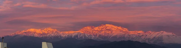 Cumbre Del Cerro Plomo Cordillera Los Andes Centrales Cubierta Nieve —  Fotos de Stock