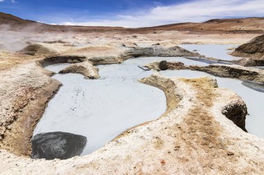 Sol de Maana şofben şaşırtıcı dünya güç gösterilişinin içinde Bolivya Altiplano biz-ebilmek görmek belgili tanımlık Andes dağ, Bolivya ortasında aşırı sıcak duygu korku volkanik manzara