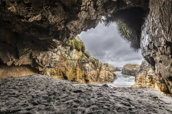 Famosa Destinazione Turistica Cueva Los Patos Liles Una Spiaggia Incredibile — Foto Stock