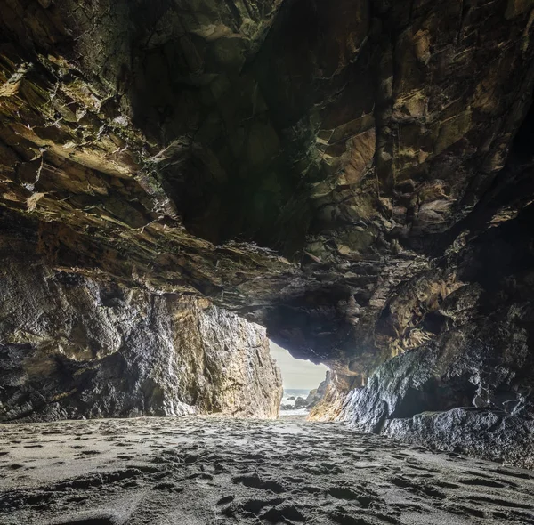 Знаменитий Подорожі Cueva Los Patos Liles Дивного Пляжу Трьома Печери — стокове фото