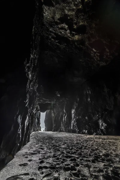 Знаменитый Туристический Центр Куэва Лос Патос Удивительный Пляж Тремя Пещерами — стоковое фото