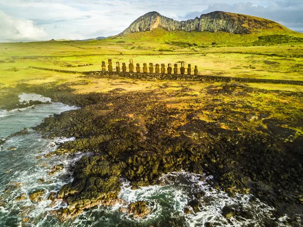 Costa Dell Isola Pasqua Guardando Una Meravigliosa Costa Rapa Nui — Foto Stock