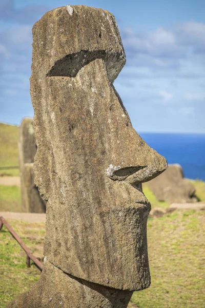 Ηφαίστειο Rano Raraku Λατομείο Moais Όπου Όλα Χτίστηκαν Για Παρελθόν — Φωτογραφία Αρχείου