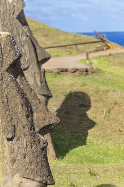 Rano Raraku Volcano Moais Quarry All Were Built Some Them — Stock Photo, Image