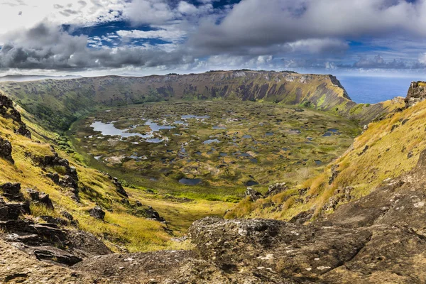 Costa Dell Isola Pasqua Guardando Una Meravigliosa Costa Rapa Nui — Foto Stock