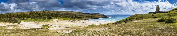 Kust Van Paaseiland Met Uitzicht Een Prachtige Kustlijn Rapa Nui — Stockfoto