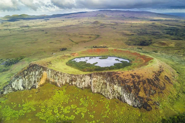 Una Vista Aerea Nord Sulla Costa Occidentale Dell Isola Pasqua — Foto Stock